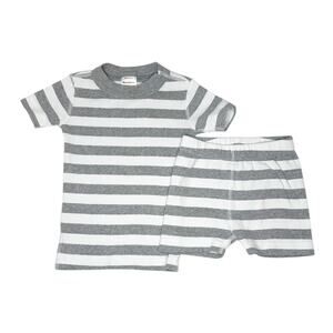 Hanna Andersson Striped Short John Pajama Set Size 90cm (3T)